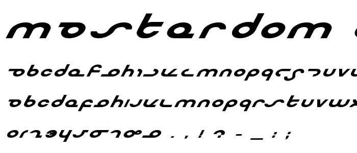 Masterdom Exp Bold Italic font